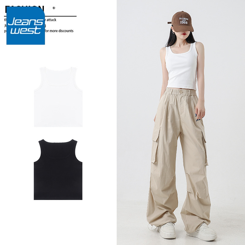 白色吊带背心女2025新款夏季