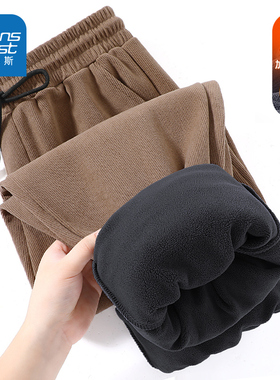 JRP真维斯加绒休闲裤男2025冬季新款美式重磅加厚雪尼尔直筒男裤