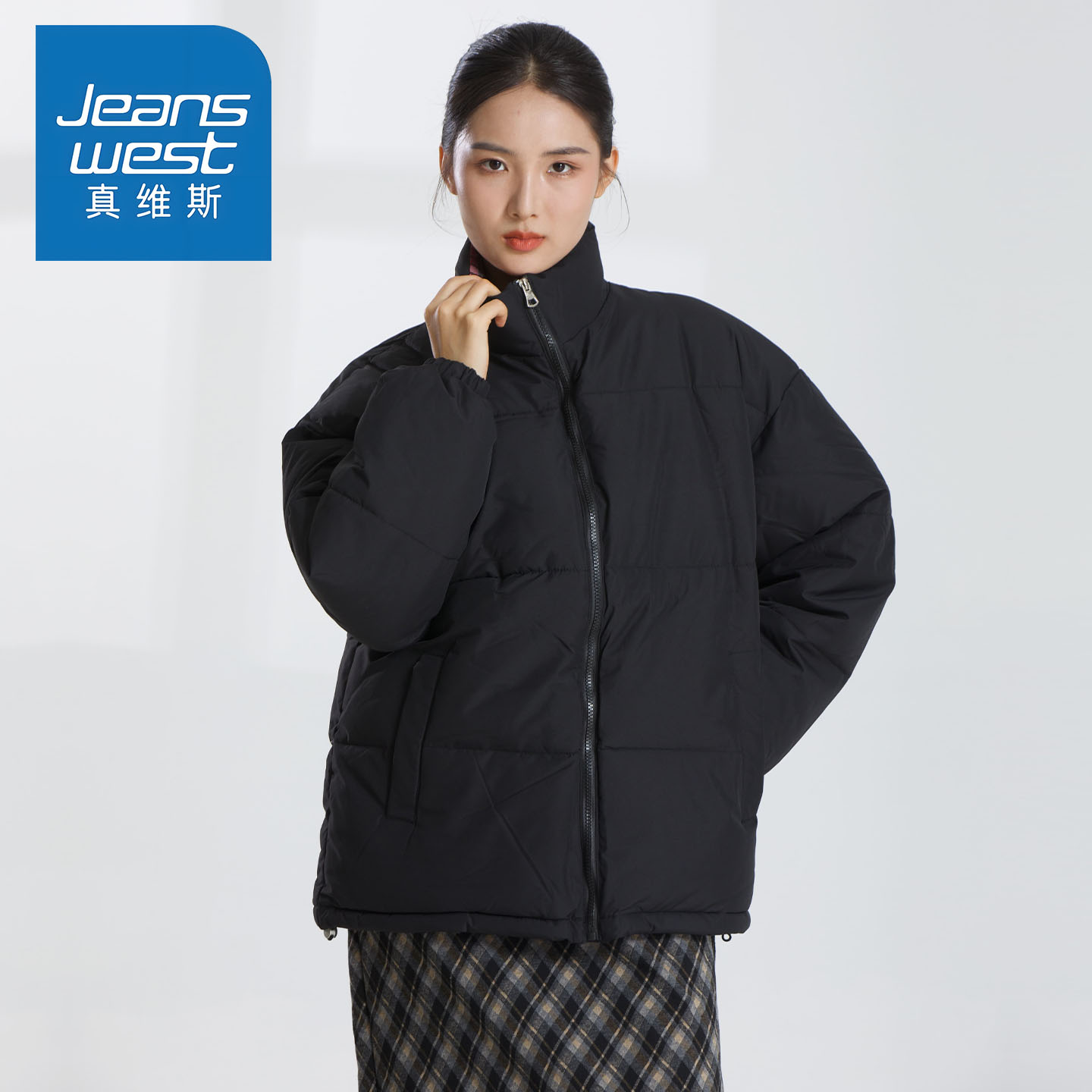 真维斯保暖棉服女轻奢高级感显瘦