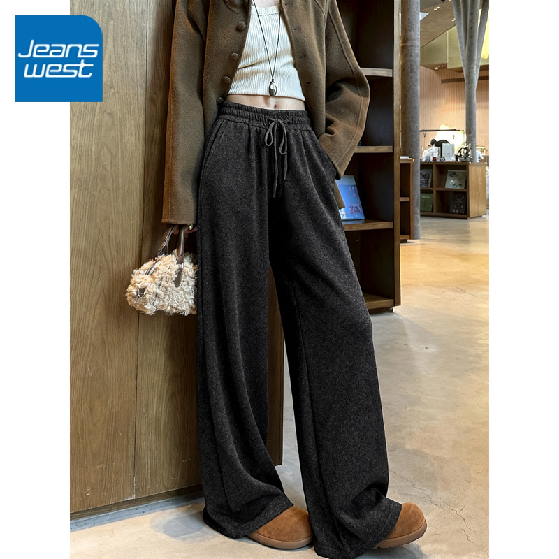 真维斯加绒糯米裤女款2025新款