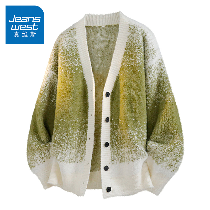 N5真维斯开衫毛衣男2025新款秋冬季男装保暖外套上衣服男款针织衫