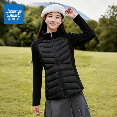 真维斯黑色羽绒服内胆女2025新款