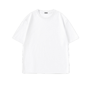 GV真维斯重磅短袖T恤男夏季纯棉纯色正肩白t男士男款白色打底衫A