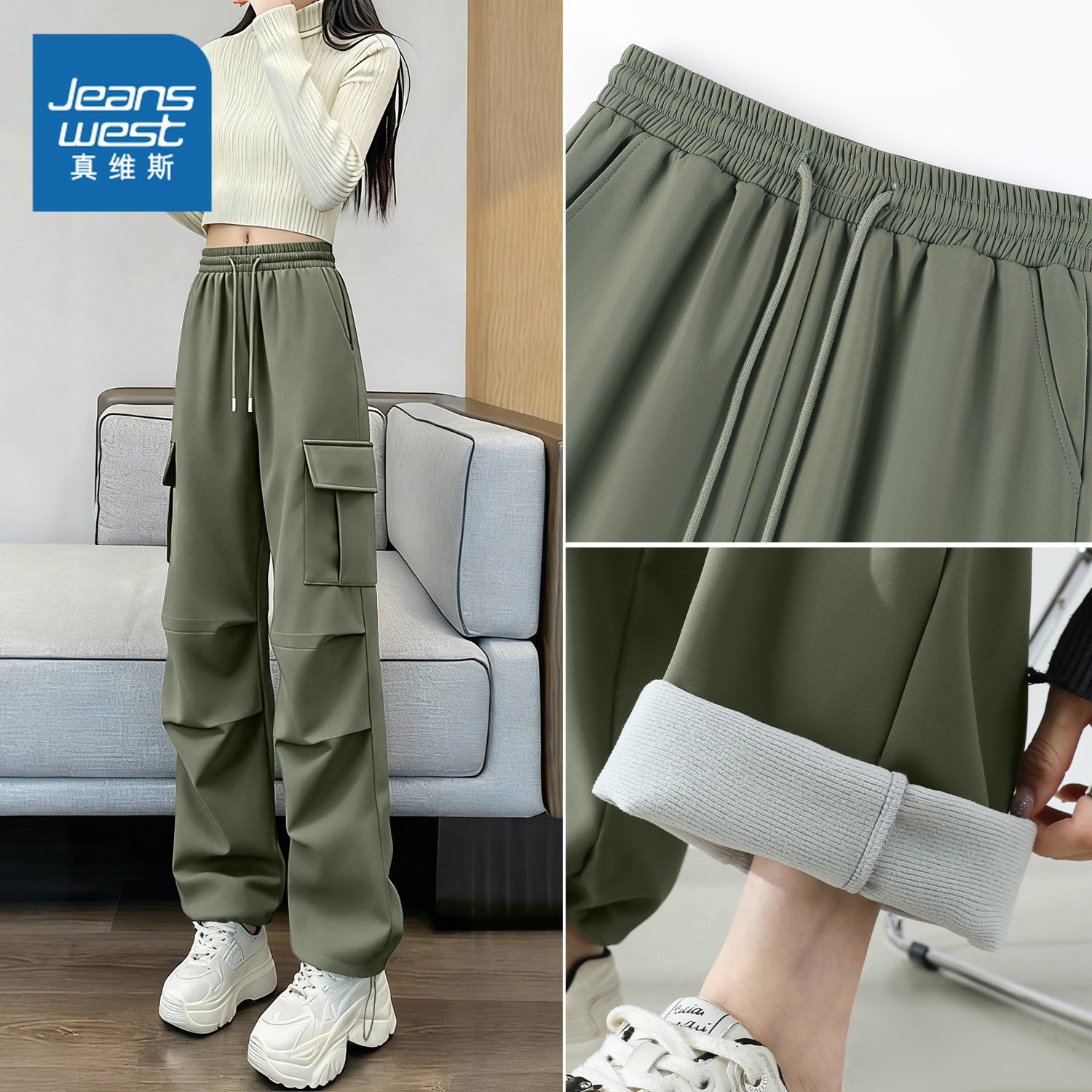 户外休闲运动软壳工装长裤女