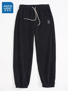 运动裤 子男士 直筒休闲裤 LY真维斯男装 灯芯绒长裤 新款 宽松卫裤 冬季