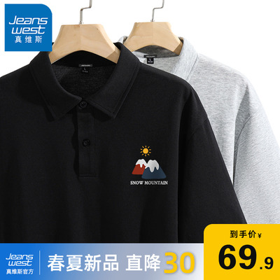 真维斯夏季韩版翻领短袖POLO衫男