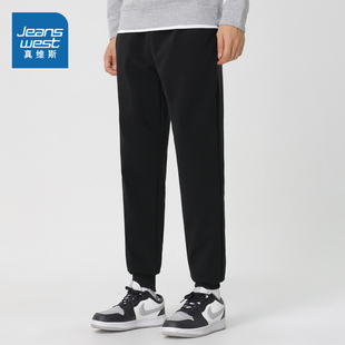加绒休闲裤 束脚男士 长裤 LE真维斯男装 裤 子男秋冬卫裤 男款 子 运动裤