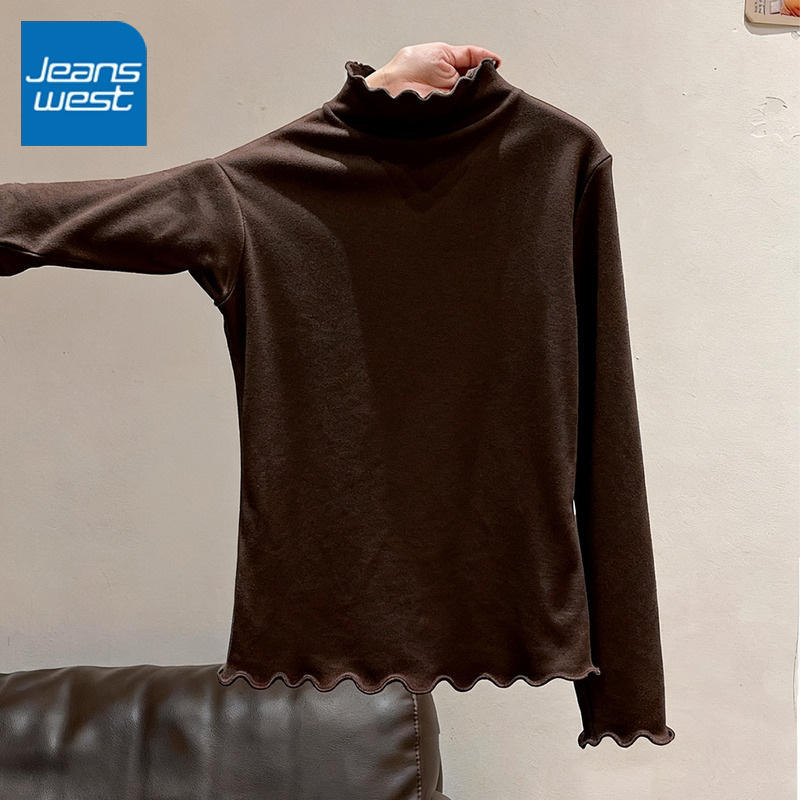 真维斯木耳边打底衫女2025新款