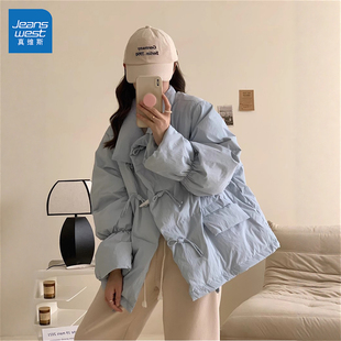 牛角扣小个子面包服外套 韩系宽松短款 GL真维斯棉服女2025冬季 新款