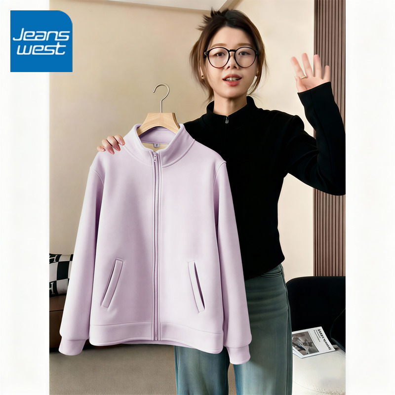 真维斯女立领短外套2025冬季新款