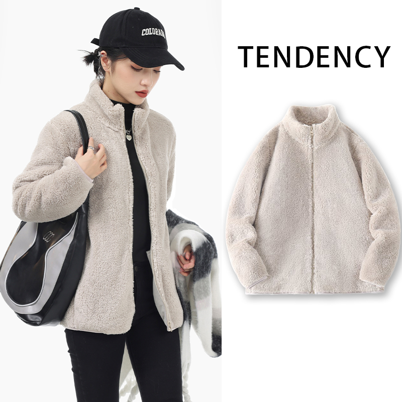 KWV真维斯外套女秋冬2025新款爆款珊瑚绒外套女士冬季摇粒绒外套