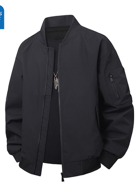 KY真维斯美式飞行夹克外套男2025秋季新款工装高级感绿色棒球服