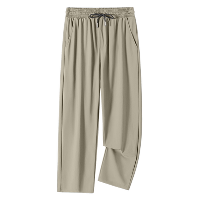 GV真维斯冰丝男裤夏季薄款裤子男士卡其色宽松休闲直筒速干长裤B