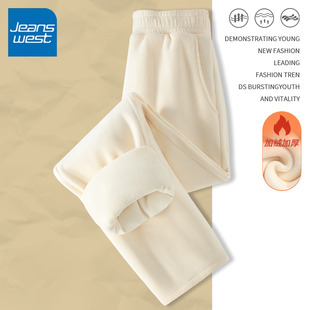 高腰阔腿裤 KCV真维斯加绒裤 休闲裤 灯芯绒直筒裤 子女秋冬2024新款