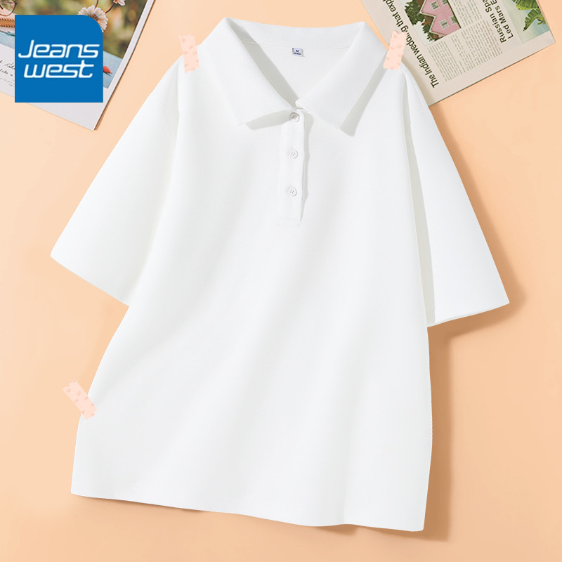真维斯polo领t恤女2025夏季新款