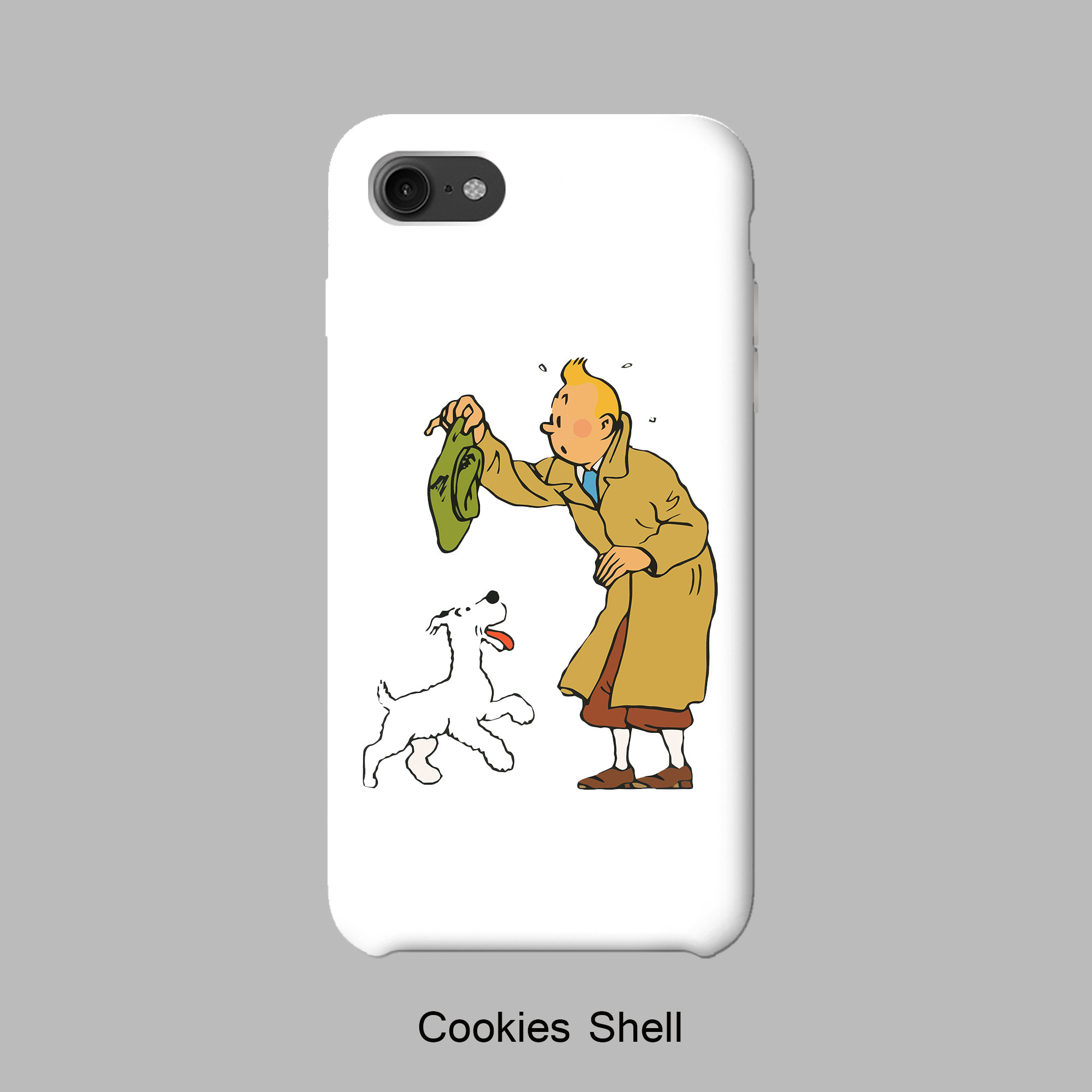 Cookies Shell丁丁历险记手机壳磨砂硬壳iPhoneX 7plus 半 全包