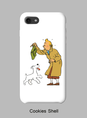 Cookies Shell丁丁历险记手机壳磨砂硬壳iPhoneX 7plus 半 全包