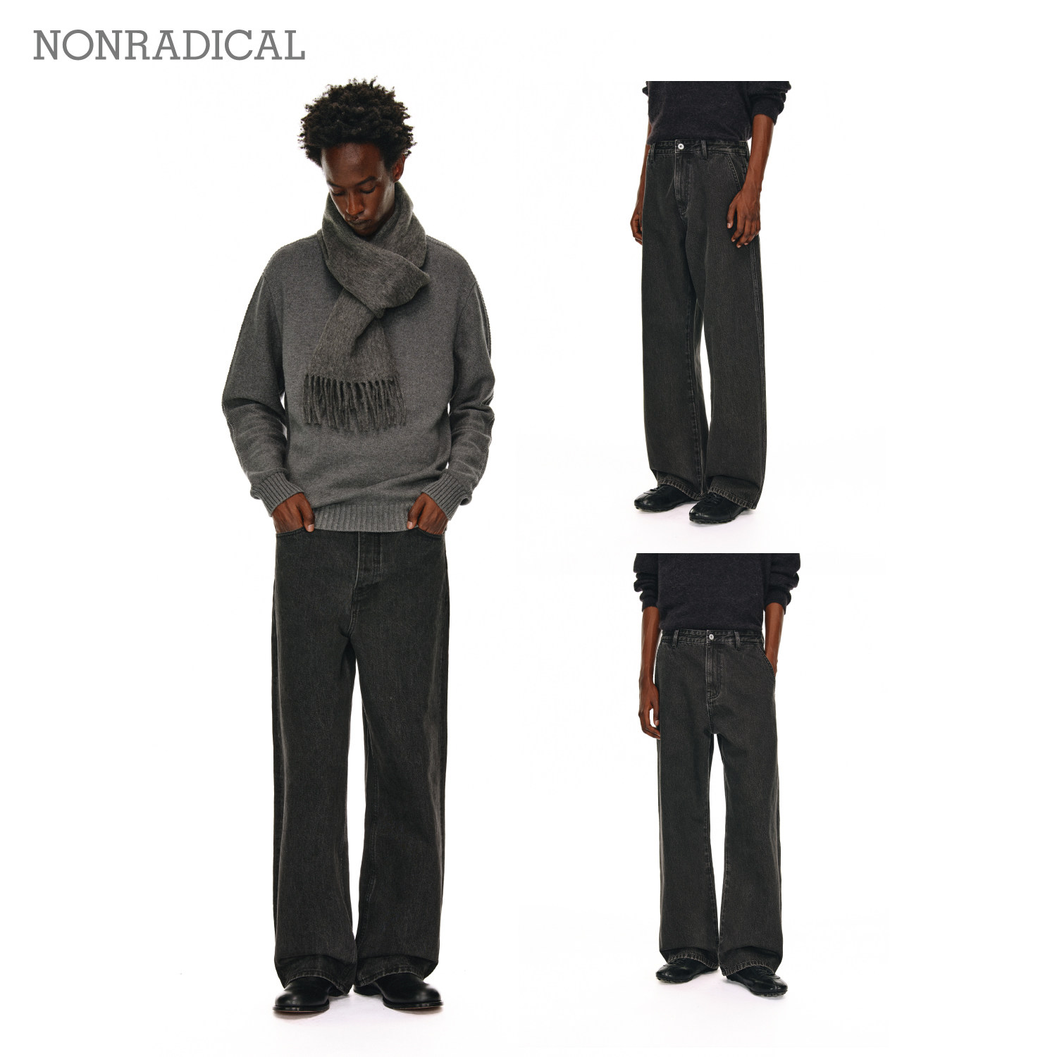「三本针」水洗牛仔裤  NONRADICAL