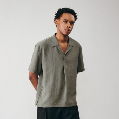 「三醋酸纤维」古巴领短袖衬衫NONRADICAL