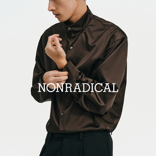 NONRADICAL「天丝醋酸亚麻」立领长袖衬衫 NR
