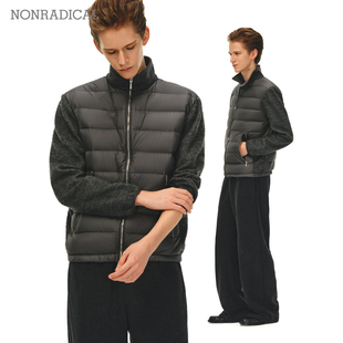 「95白鸭绒」针织拼接羽绒服 NONRADICAL