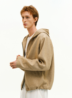 NONRADICAL「60%亚麻混纺」连帽夹克 NR