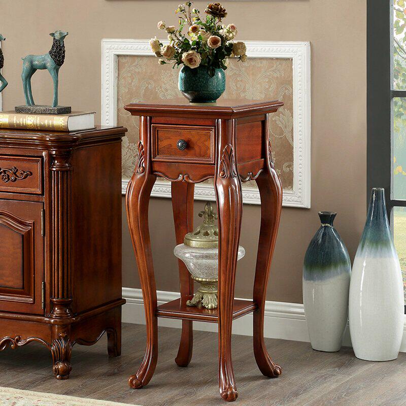 格澜帝尔客厅花架雕花阳台落地式置物架室内欧式花台实木花盆架子