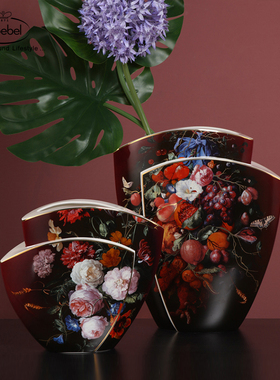 德国进口Goebel陶瓷花瓶欧式客厅玄关书房桌面插花花瓶田园风希姆