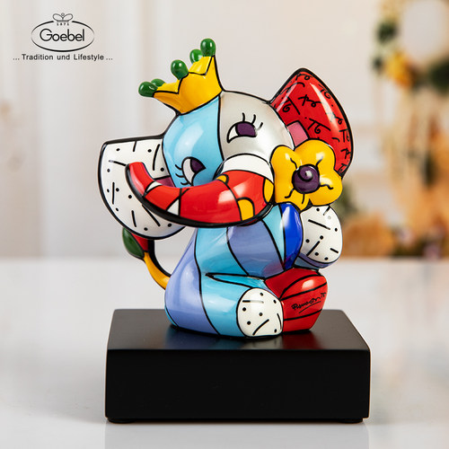 德国Goebel进口陶瓷大象桌面摆件
