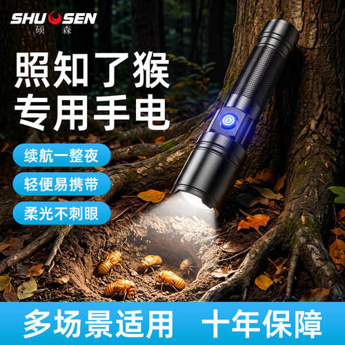 2026新款强光知了猴专用灯小便携