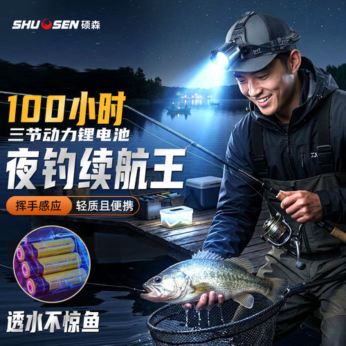 2026新款强光超亮夜钓鱼专用头灯