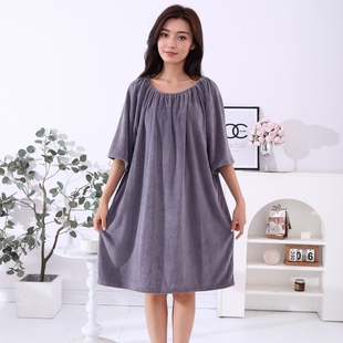 美容院专用浴裙按摩服颈肩头疗汗蒸按摩裙女带袖抹胸可穿浴裙LOGO