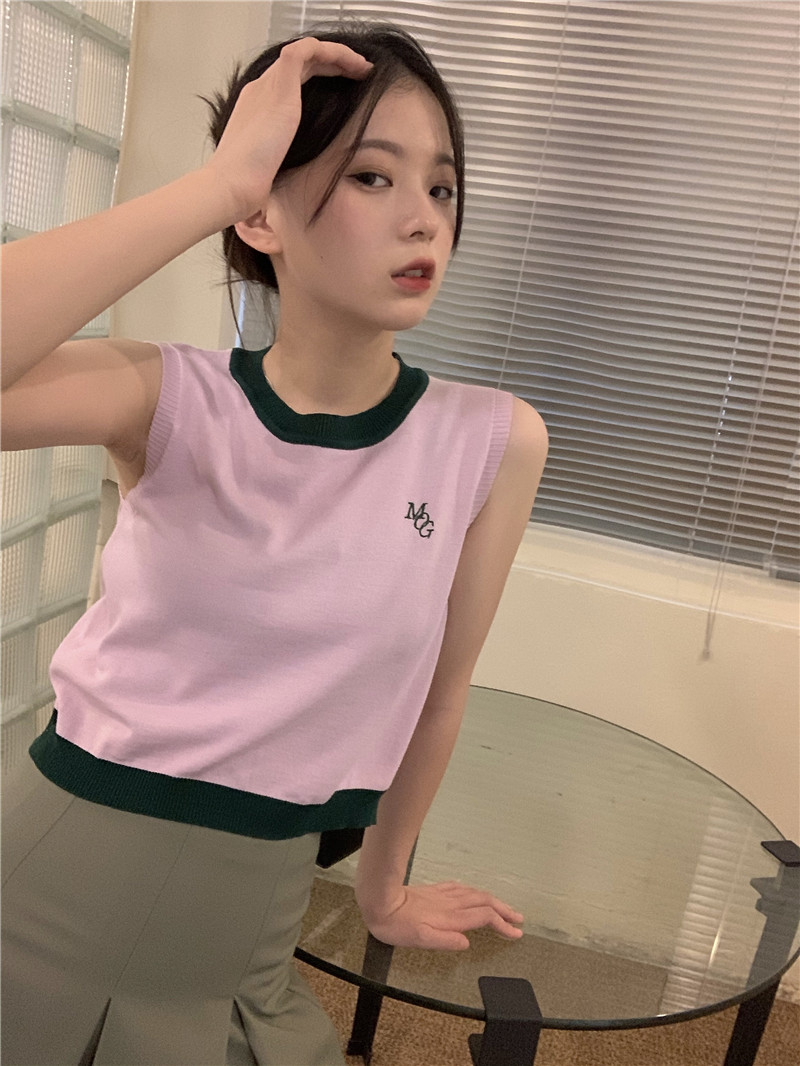 Real price girl acne embroidered knitted pullover