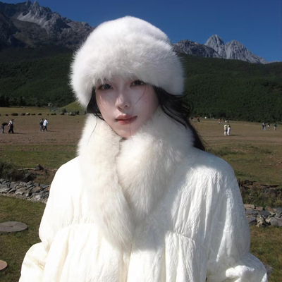 东北长白山哈尔滨毛绒帽子