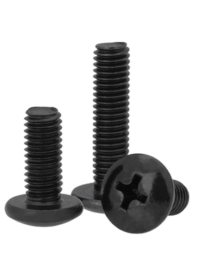 吉吉星黑色大扁头螺丝TM镀镍十字大头大蘑菇头伞头螺丝M2M3M4M5M6