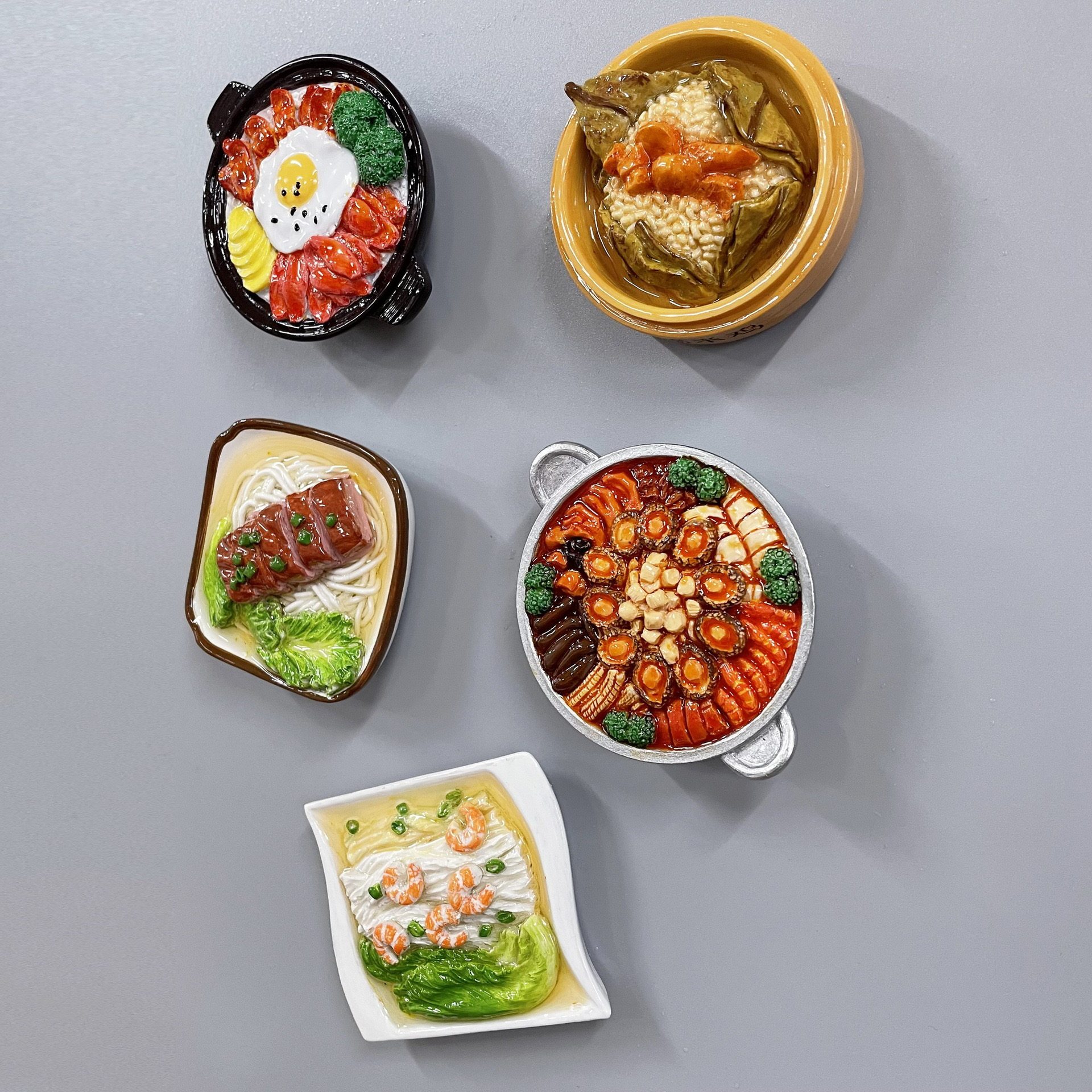 【广东美食冰箱贴】广州潮汕城市特色小吃仿真大食玩磁贴旅游纪念
