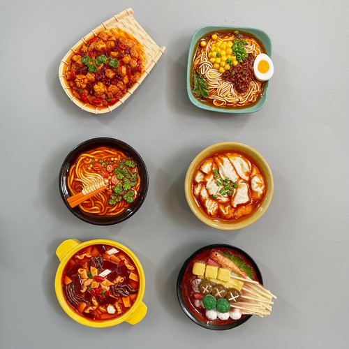 【重庆美食冰箱贴】重庆小面食玩旅行立体城市树脂磁贴纪念品旅游