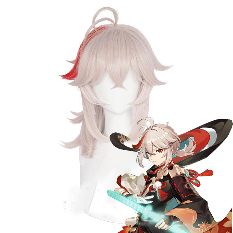 原神稻妻城桐生枫原万叶cos假发挑染扎发角色款cosplay假发漫展