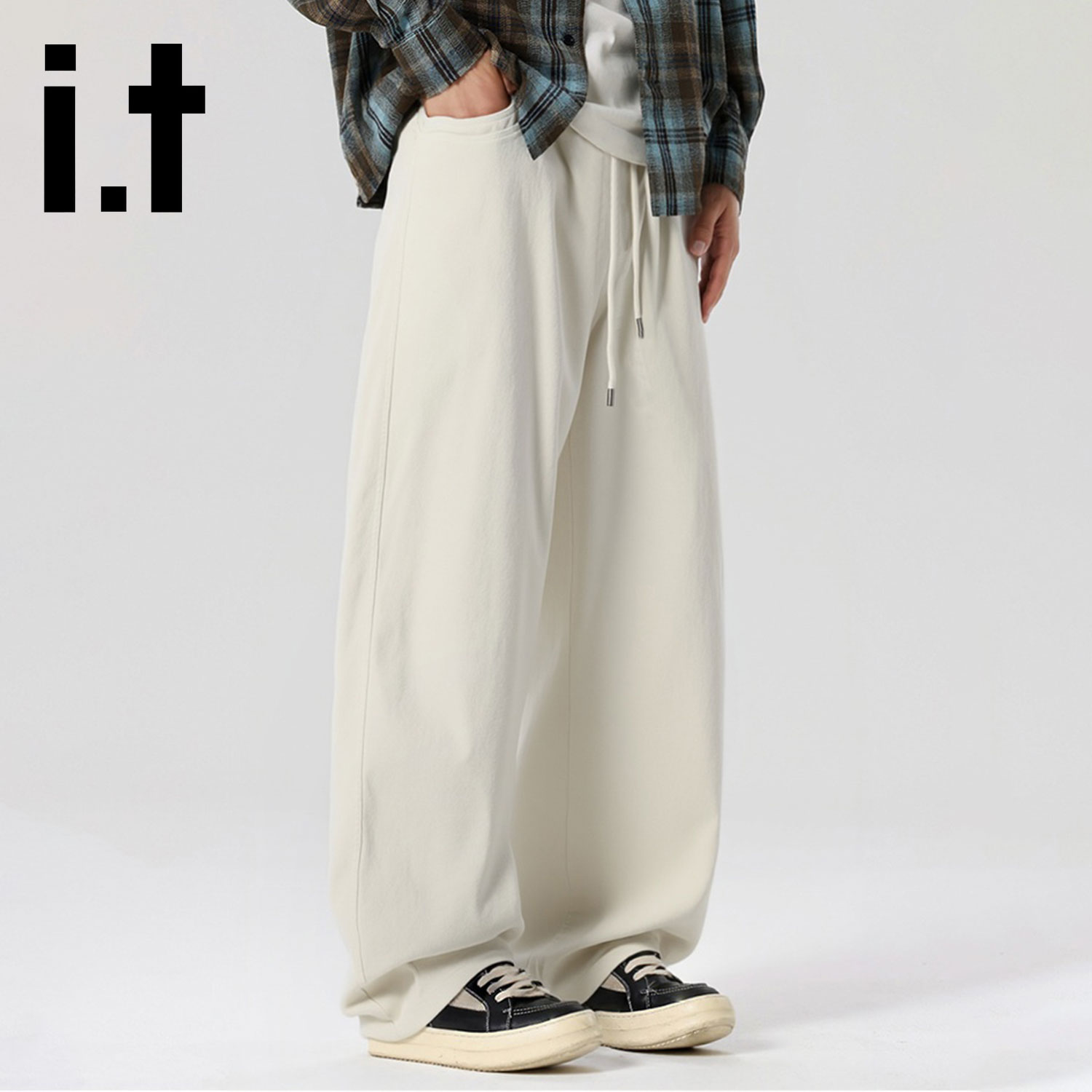 it2025冬季新款宽松直筒休闲裤