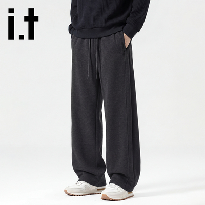 itCHOCOOLATE男春季宽松卫裤