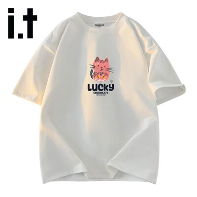 it:CHOCOOLATE重磅短袖T恤男女夏季情侣半袖体恤潮流休闲上衣服
