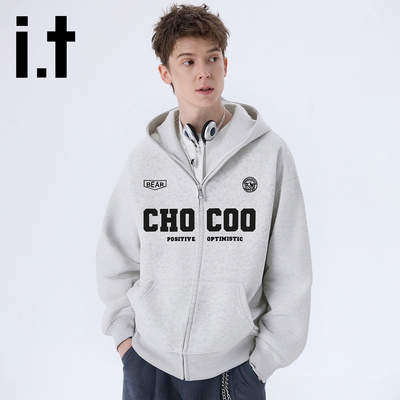 CHOCOOLATE连帽开衫印花卫衣