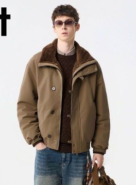 it:CHOCOOLATE棉衣外套男2025冬季新款加绒加厚保暖夹棉外套夹克