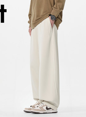 it:CHOCOOLATE加绒卫裤2025新款加厚保暖宽松直筒运动休闲长裤男