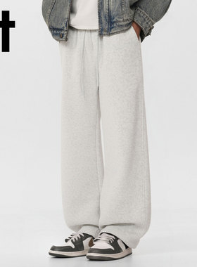 it:CHOCOOLATE男士休闲裤子2025新款加绒加厚卫裤宽松直筒长裤女