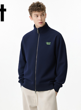 it:CHOCOOLATE开衫立领加绒卫衣秋冬宽松休闲运动夹克外套上衣潮