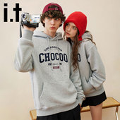 外套上衣 秋冬情侣款 CHOCOOLATE美式 连帽加绒卫衣休闲宽松帽衫