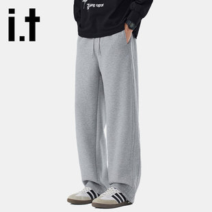 it:CHOCOOLATE加绒休闲裤子男2025新款加厚保暖卫裤宽松直筒长裤