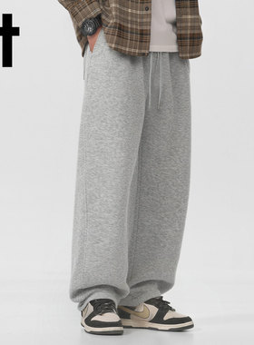 it:CHOCOOLATE加绒裤子男秋冬新款宽松直筒卫裤加厚保暖休闲长裤