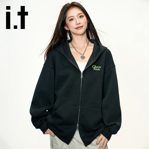 itCHOCOOLATE连帽拉链开衫卫衣